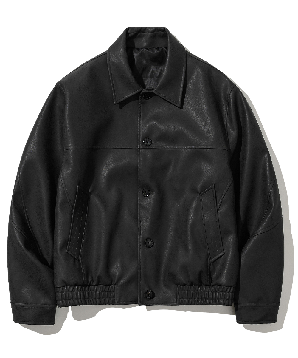 Eco Wave Leather Jacket_Black