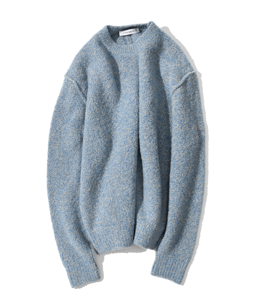 Boucle Reverce Space Dyeing Knit_Ice Blue