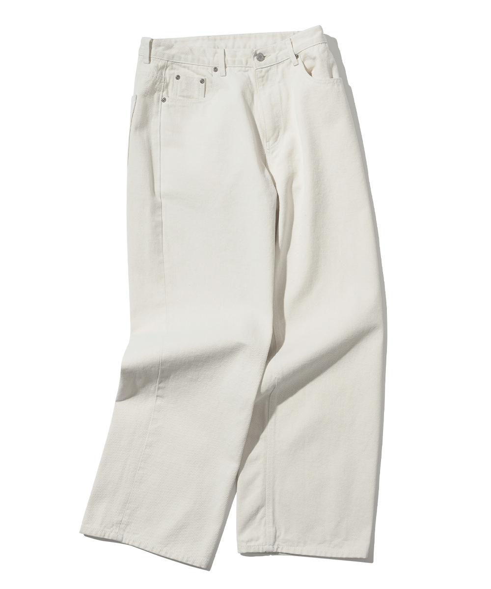 Essential Wide Cotton Pants_Cream