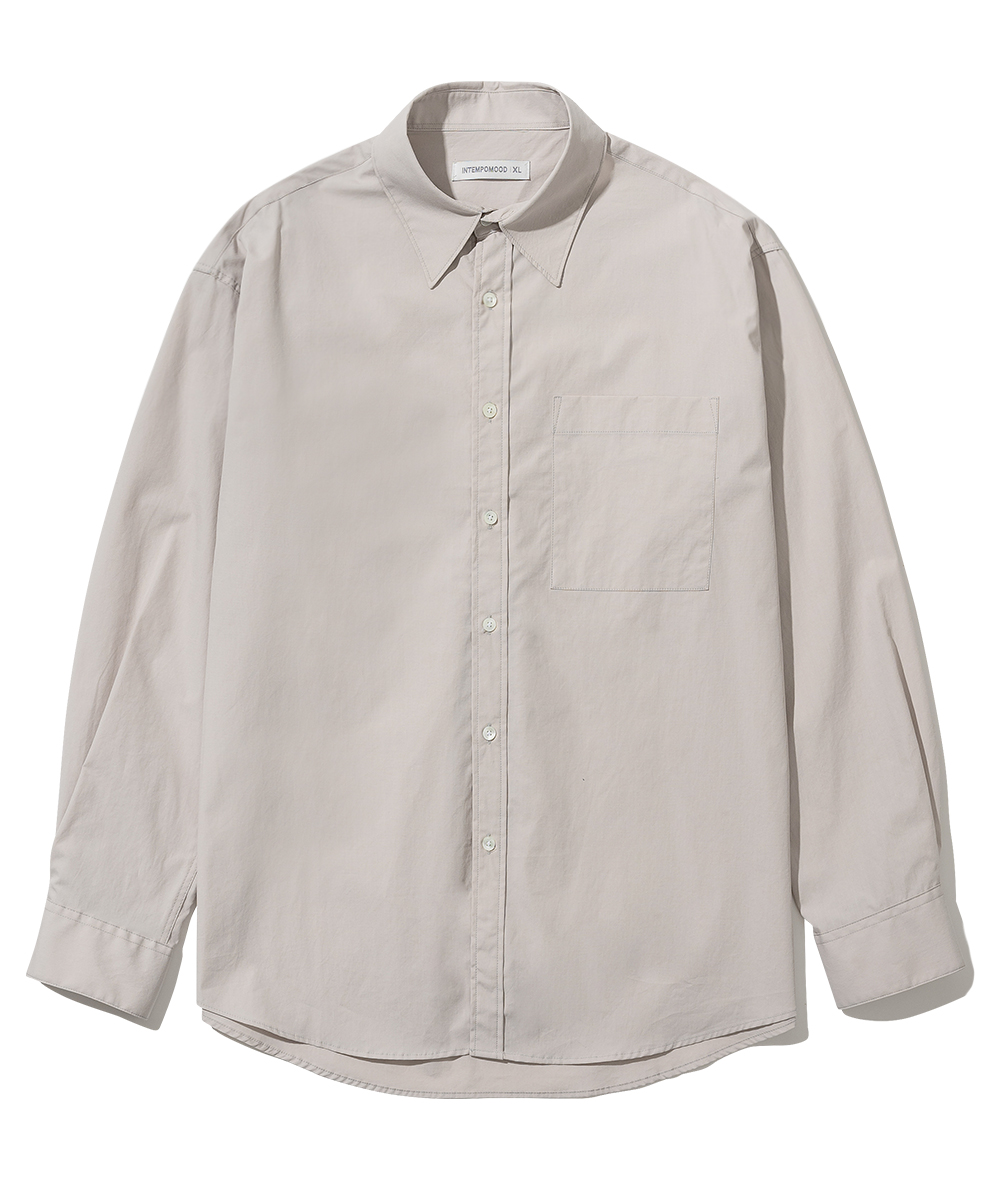 Solid Daily Cotton Shirt_Mute