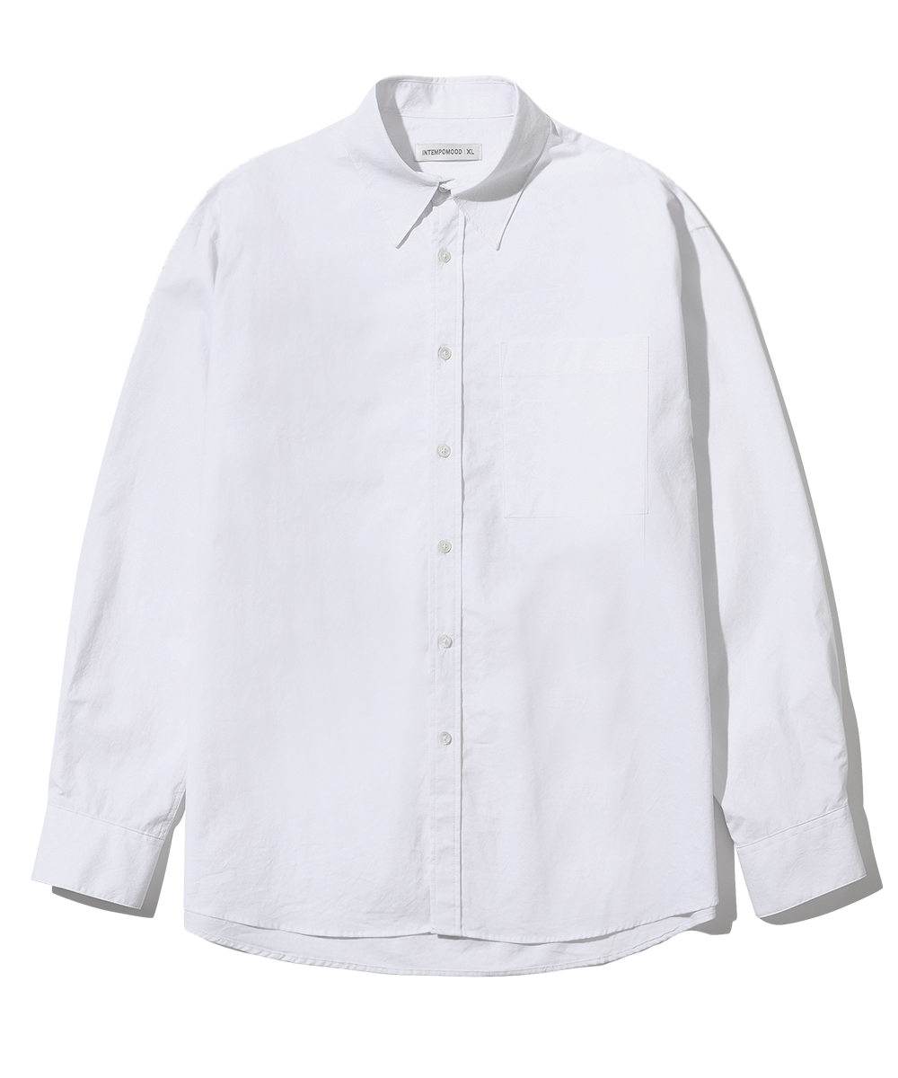 Solid Daily Cotton Shirt_White