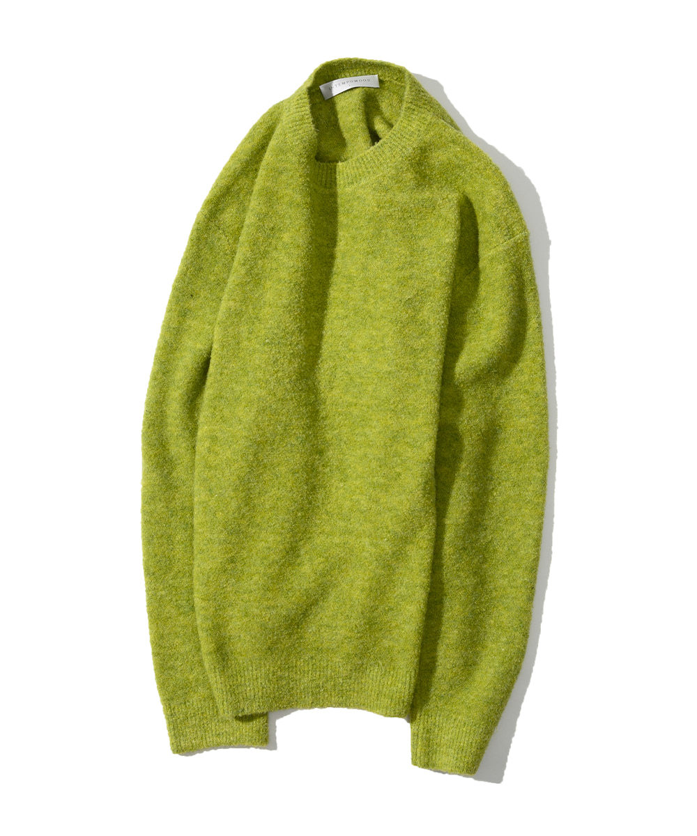 Minimal Wit Boucle Pullover_Lime
