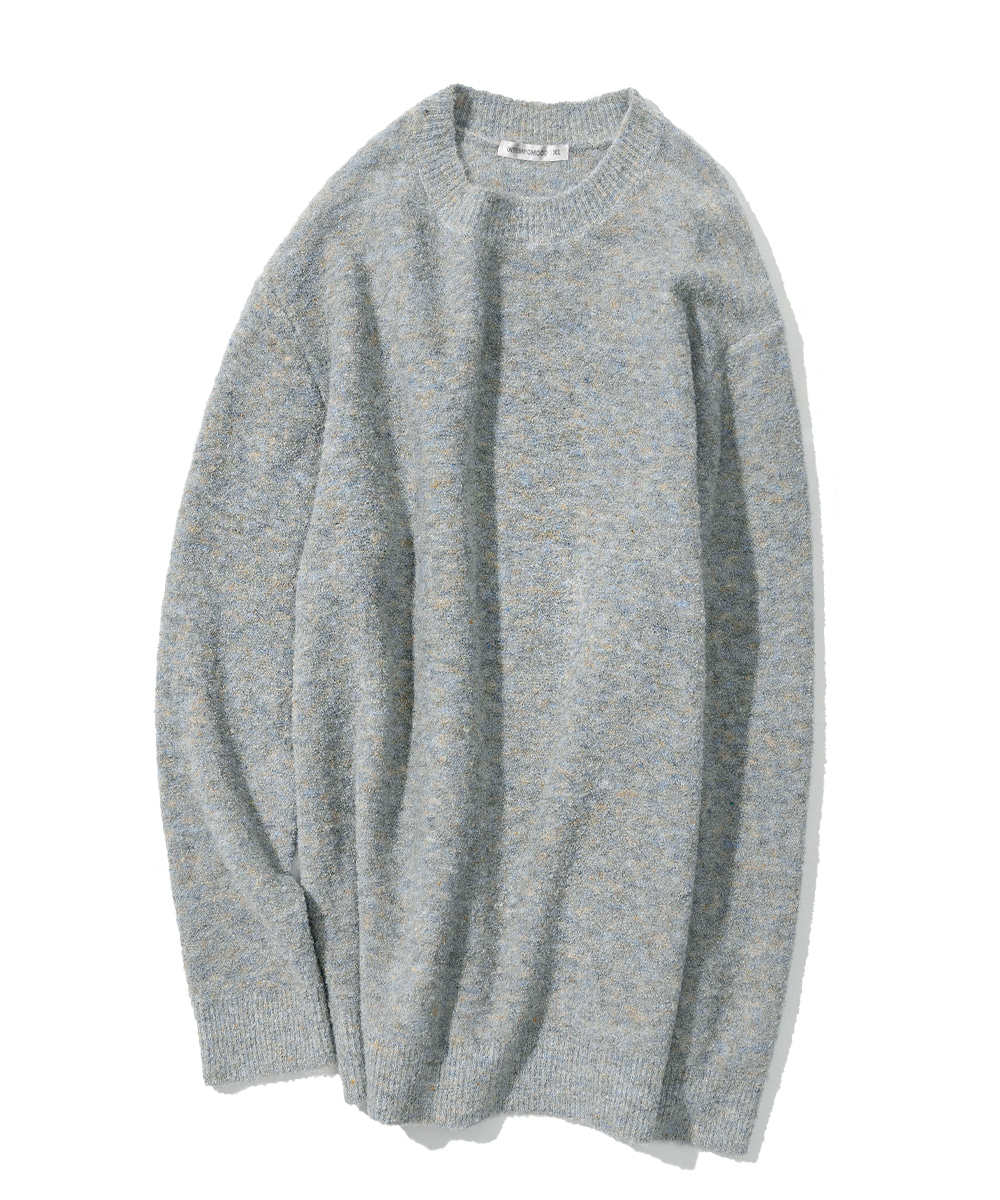 Minimal Wit Boucle Pullover_Earl Grey