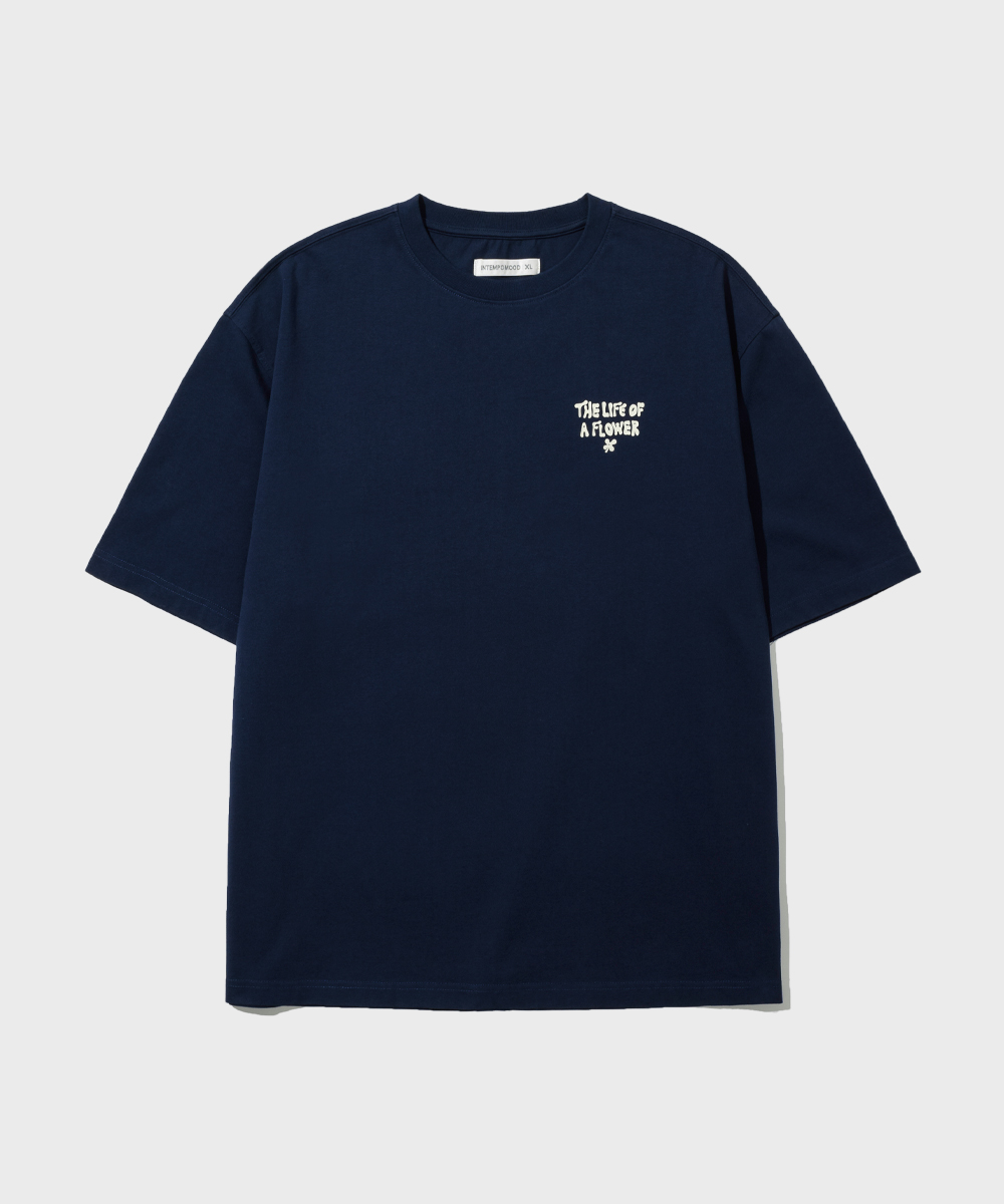 Lettering Graphic Short Sleeve_Navy