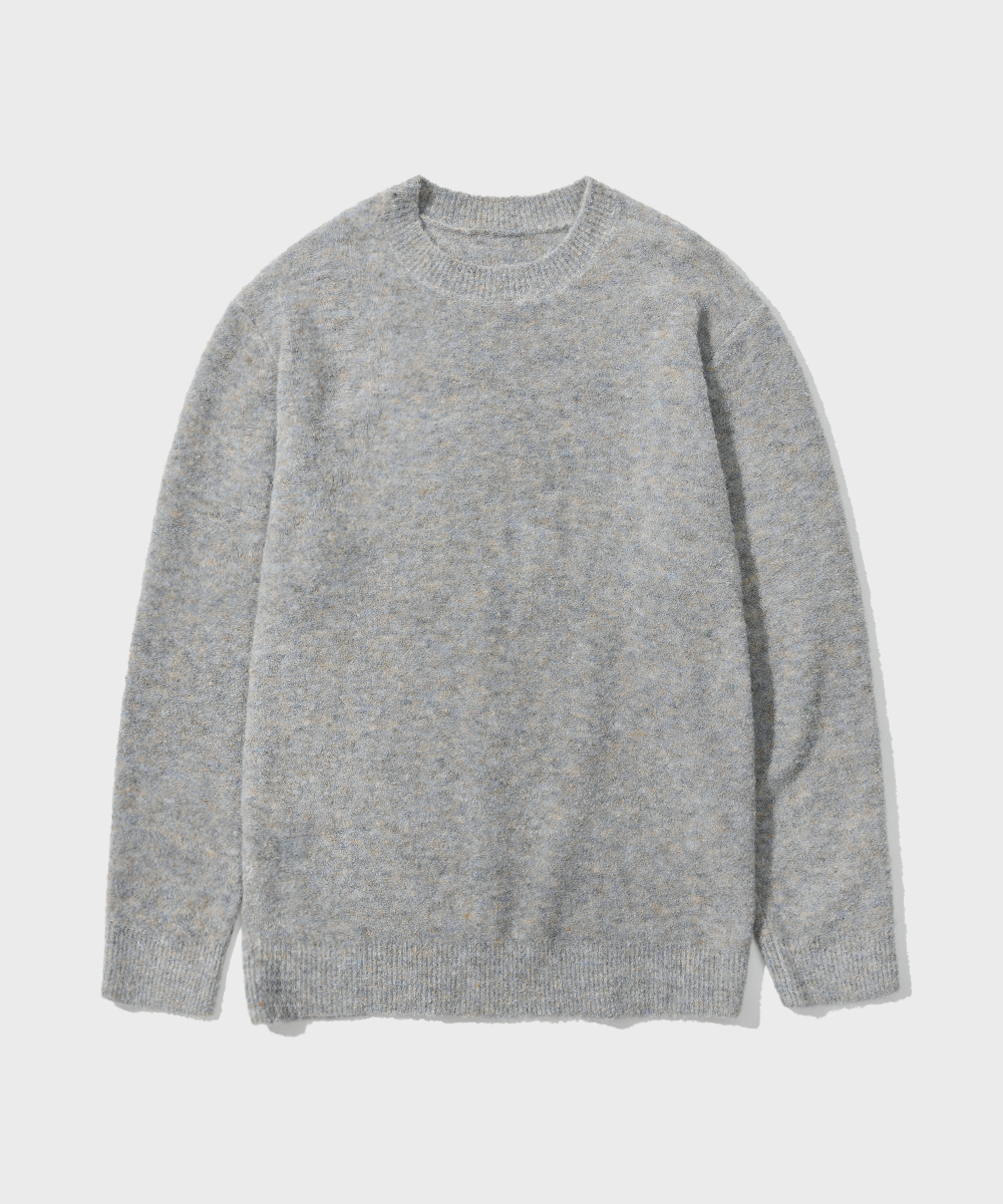 Minimal Wit Boucle Pullover_Earl Grey