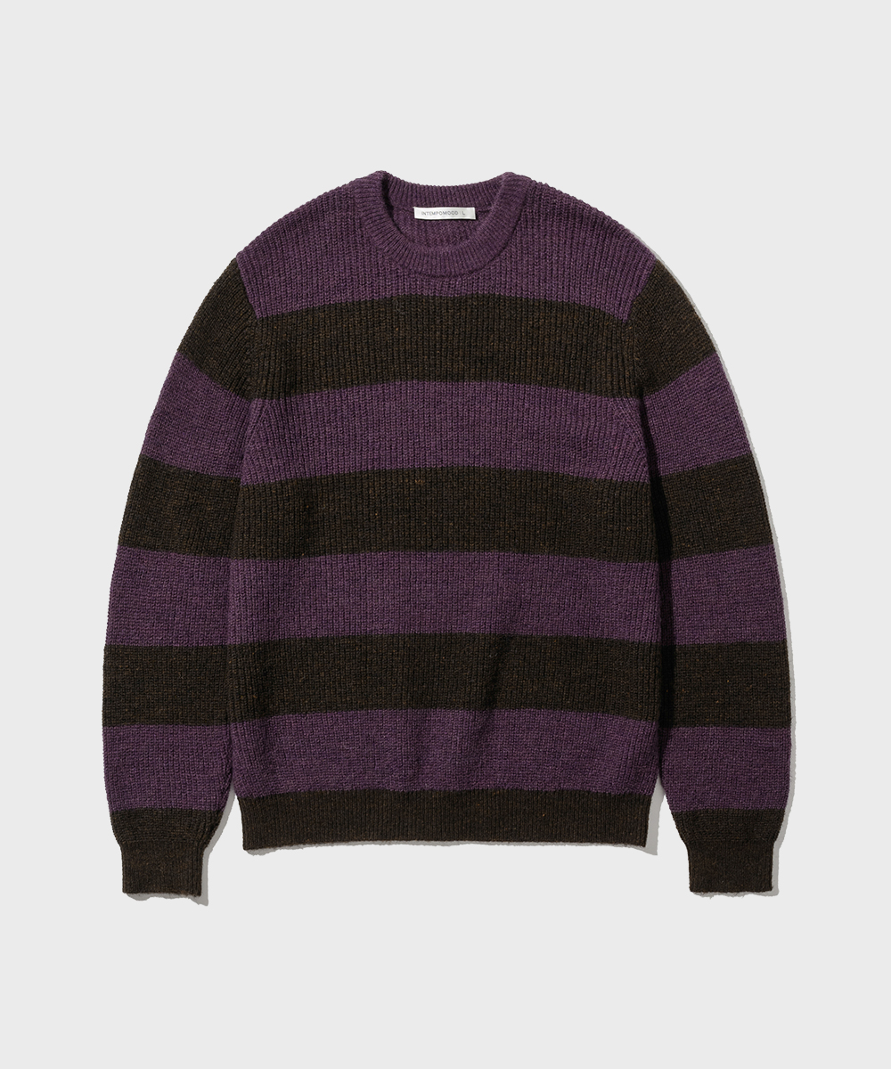 Midnight Stripe Knitwear_Purple