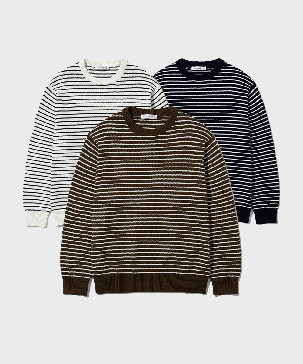 Note Stripe Round Knit : 3color