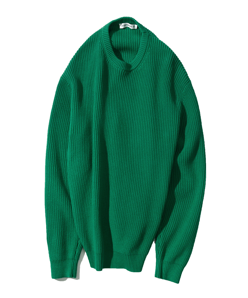 Hachi Elbow Volume Pullover_Green Earth