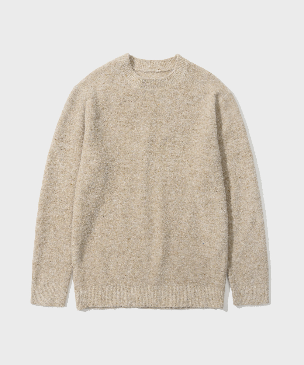 Minimal Wit Boucle Pullover_Oatmeal